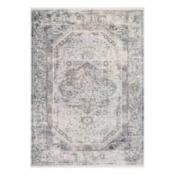 Liverypool Grey Medallion Rug, 5x8