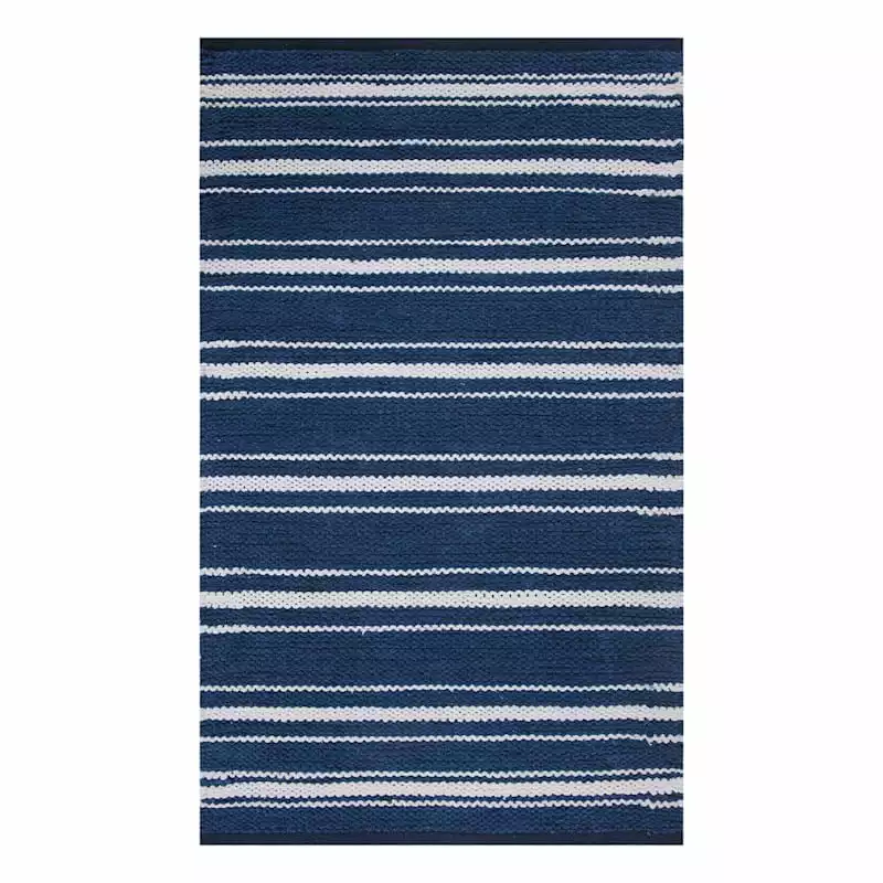 LYLE STRIPE IVORY/BLUE 27X45 3 LYLE STRIPE IVORY/BLUE 27X45