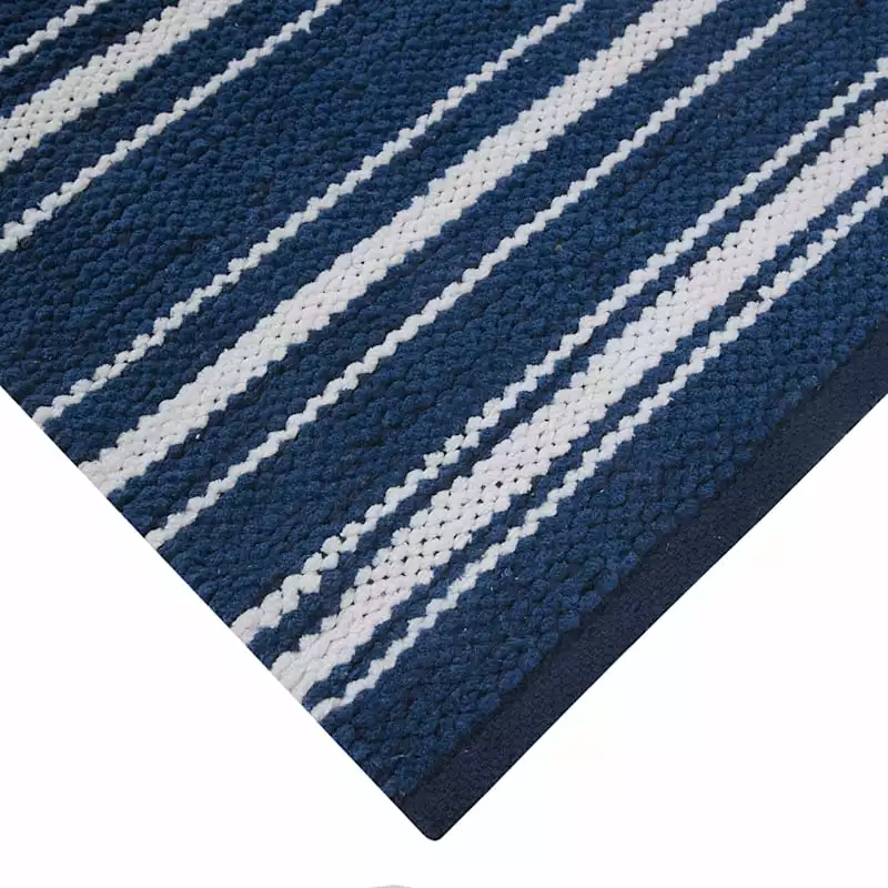 LYLE STRIPE IVORY/BLUE 27X45 4 LYLE STRIPE IVORY/BLUE 27X45 - Image 2