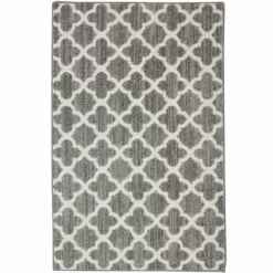 Madison Geometric Grey & Cream Accent Rug, 3x4