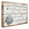 May Your Troubles Be Less Sentiment Canvas Wall Art, 12x16