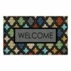 Multicolor Lattice Welcome Doormat, 18x30 -Cosplay Shop multicolor lattice welcome doormat 18x30 1