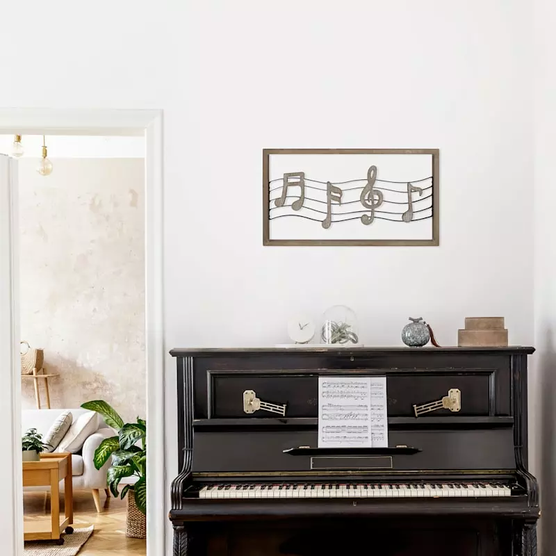 Music Staff Notes Wall Art, 19x11 4 Music Staff Notes Wall Art, 19x11 - Image 2