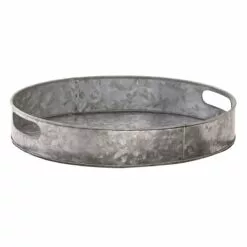 Oval Galvanized Metal Tray, 13x10