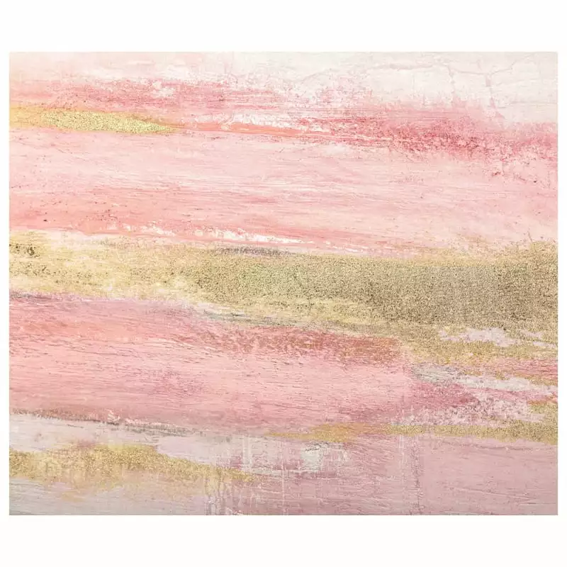 Pink & Gold Abstract Canvas Wall Art, 24x36 5 Pink & Gold Abstract Canvas Wall Art, 24x36 - Image 3