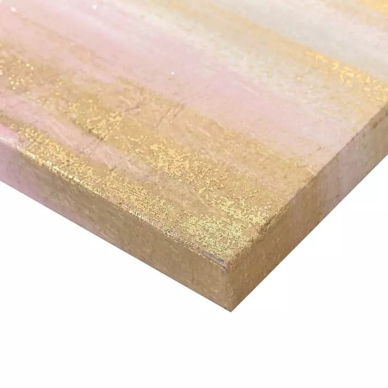 Pink & Gold Abstract Canvas Wall Art, 24x36 6 Pink & Gold Abstract Canvas Wall Art, 24x36 - Image 4