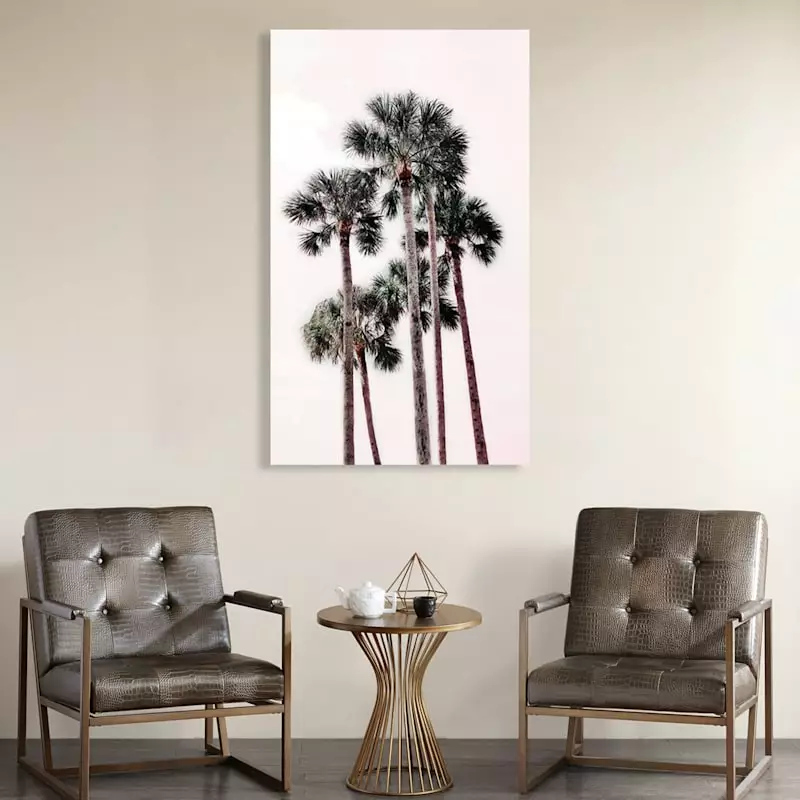 Pink Tropics Glass Coat Canvas Wall Art, 36x60 4 Pink Tropics Glass Coat Canvas Wall Art, 36x60 - Image 2