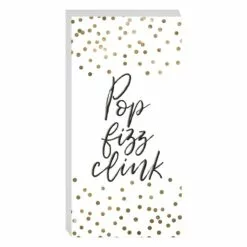 Pop, Fizz, Clink Wall Art, 10x20