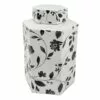 Providence Black & White Floral Hexagon Vase, Large -Cosplay Shop providence black white floral hexagon vase large