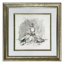 Providence Glass Framed Evening Elegance Print Wall Art, 19"