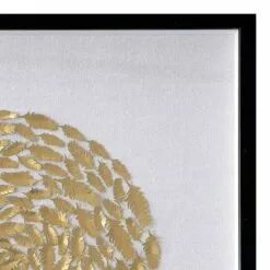 Providence Glass Framed Metal Leaves Wall Art, 25" -Cosplay Shop providence glass framed metal leaves wall art 25 2