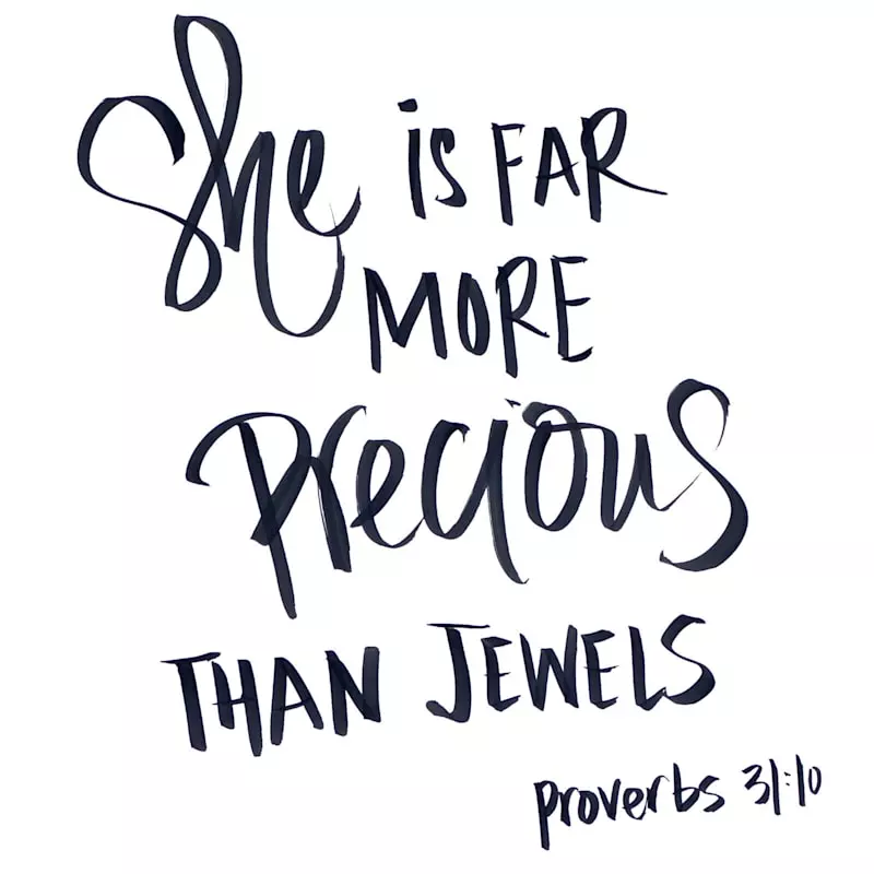 She Is Far More Precious Than Jewels Canvas Wall Art, 15" 3 She Is Far More Precious Than Jewels Canvas Wall Art, 15"