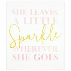 She Leaves A Little Sparkle Wherever She Goes Canvas Wall Art, 20x24