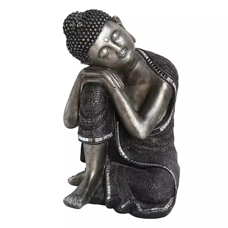 Silver & Black Buddha, 11.5" 3 Silver & Black Buddha, 11.5"