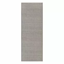 Solid Grey Textured Kitchen Runner, 22x50