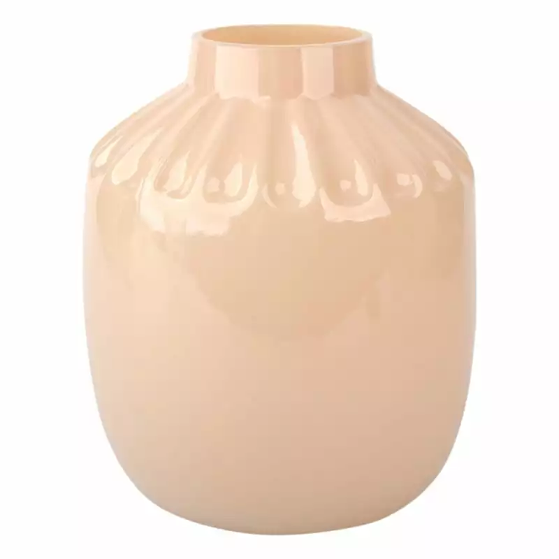 Tracey Boyd Peach Glass Vase, 6" 3 Tracey Boyd Peach Glass Vase, 6"