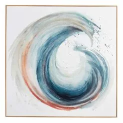Tracey Boyd Swirl Embellished Framed Canvas Wall Art, 41"