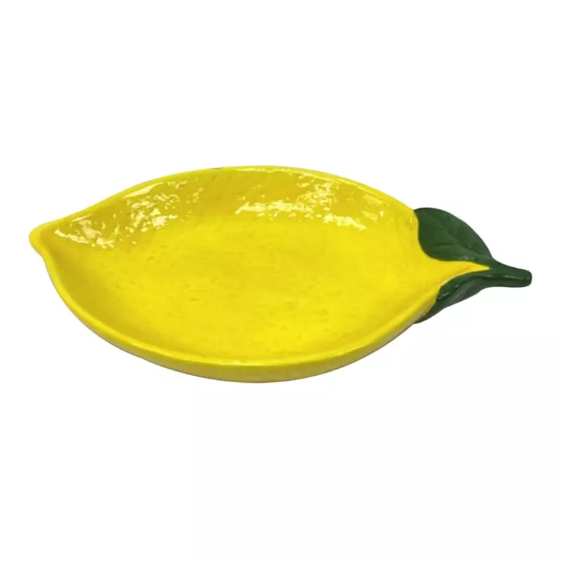 Tracey Boyd Yellow Lemon Ceramic Tray, 8x6 3 Tracey Boyd Yellow Lemon Ceramic Tray, 8x6