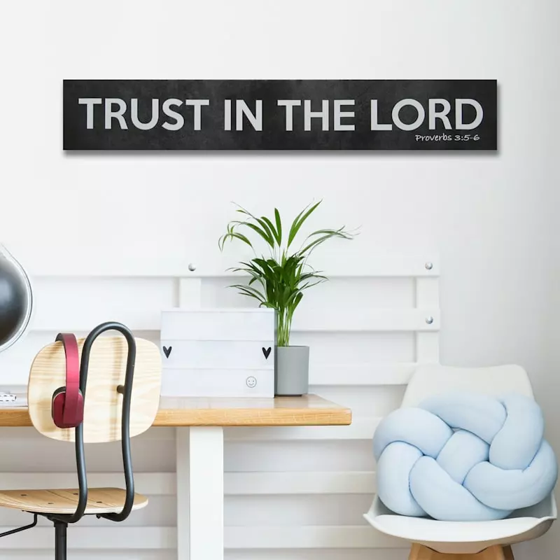 Trust In The Lord Canvas Wall Art, 36x6 4 Trust In The Lord Canvas Wall Art, 36x6 - Image 2
