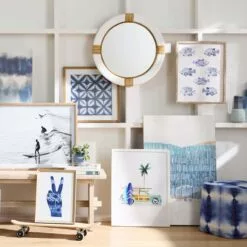 Ty Pennington Blue Abstract Canvas Wall Art, 24x36 -Cosplay Shop ty pennington blue abstract canvas wall art 24x36 3