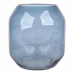 Ty Pennington Blue Glass Vase, 7.7"