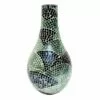 Ty Pennington Blue Mosaic Patterned Glass Vase, 14" -Cosplay Shop ty pennington blue mosaic patterned glass vase 14