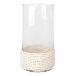 Ty Pennington Clear Glass Vase With Textured White Base