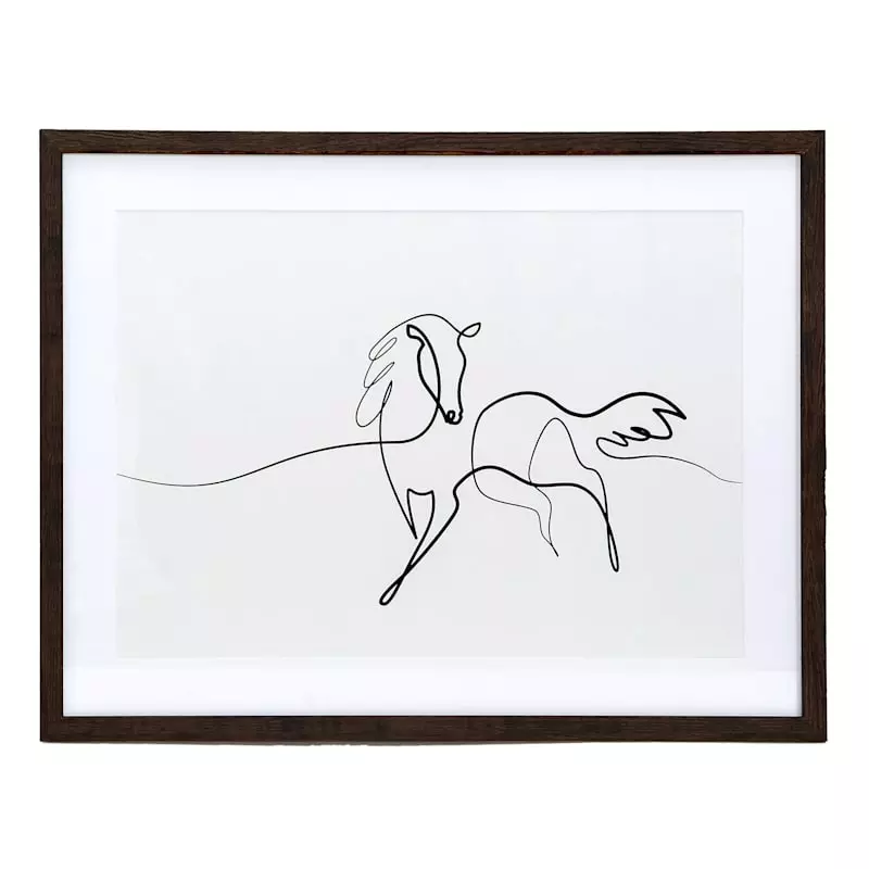 Ty Pennington Glass Framed Horse Print Wall Art, 18x24 3 Ty Pennington Glass Framed Horse Print Wall Art, 18x24