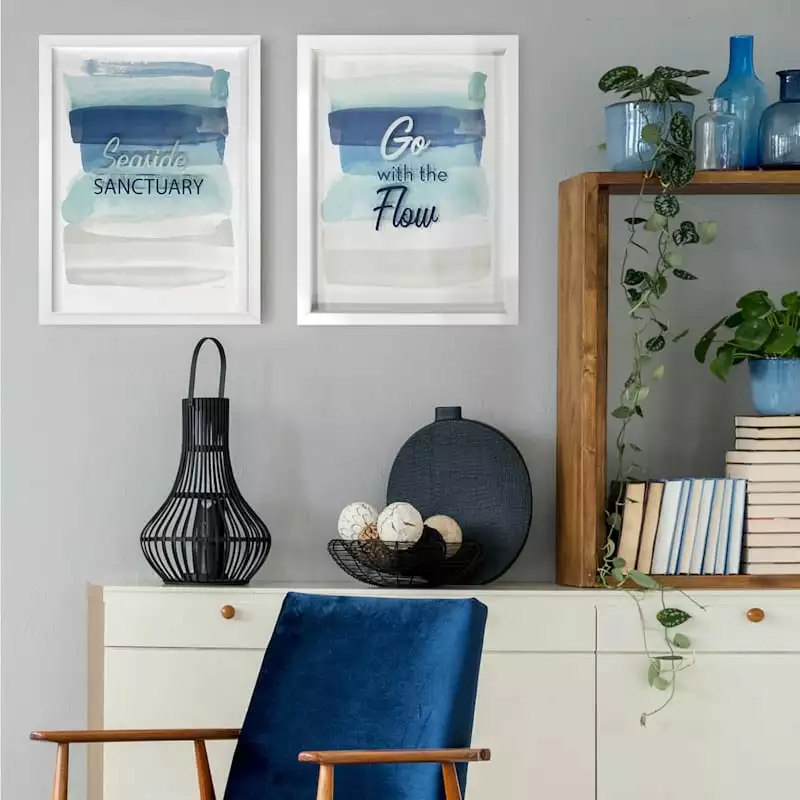 Ty Pennington Glass Framed Seaside Print Wall Art, 13x17 4 Ty Pennington Glass Framed Seaside Print Wall Art, 13x17 - Image 2