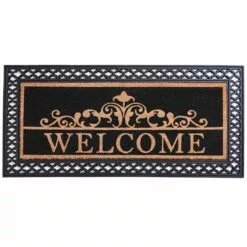 Welcome Coir Mat With Rubber Border, 22x47
