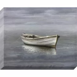 When Boats Rest Textured Canvas Wall Art, 16x20