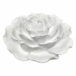 White Flower Figurine, 3"