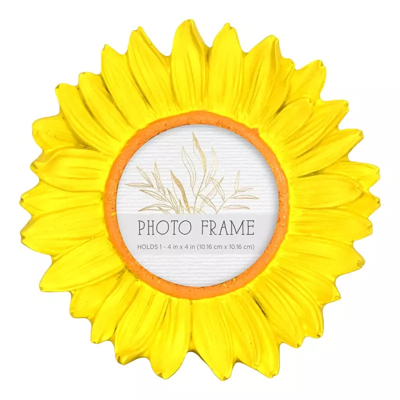 Yellow Flower Tabletop Photo Frame, 8" 3 Yellow Flower Tabletop Photo Frame, 8"