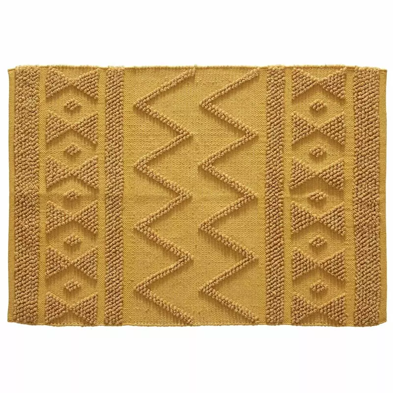 Yellow Reign Loop Cotton Accent Rug, 30x45 3 Yellow Reign Loop Cotton Accent Rug, 30x45